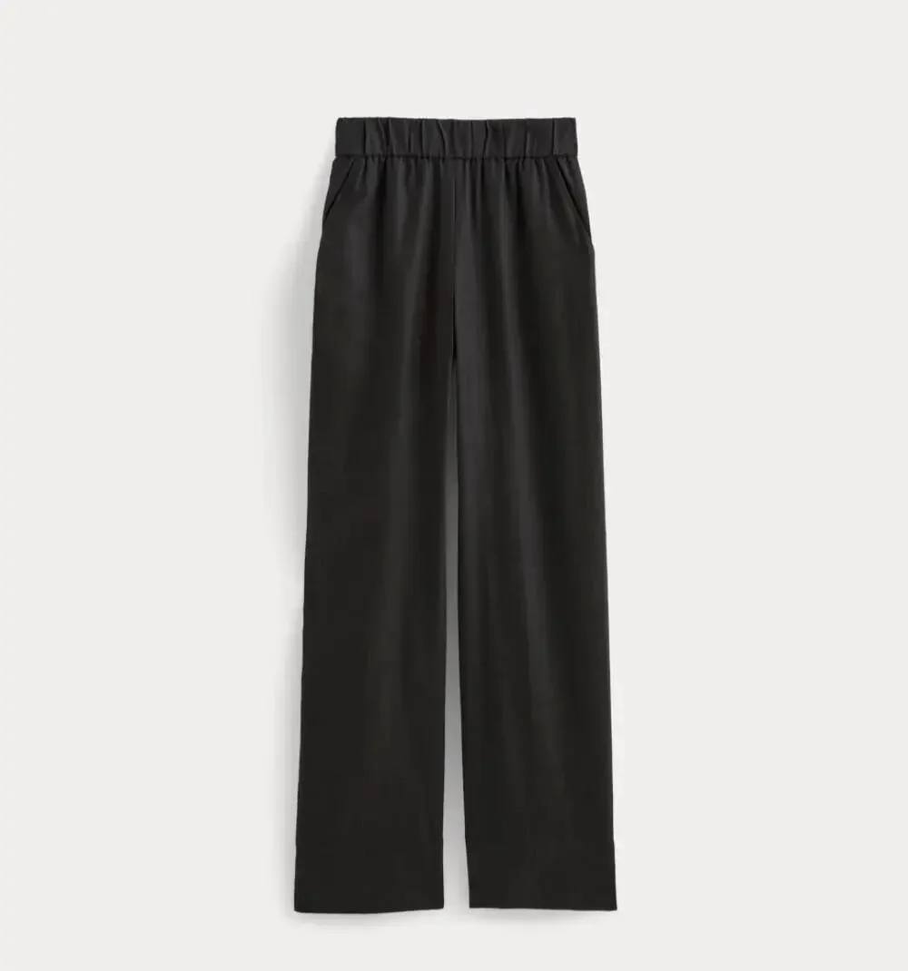NWT Everlane European Flax Linen Black Easy Pant Black XL